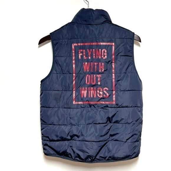 Ikks Reversible Puffer Quilted Vest Burgandy/Navy Boys 14 - Picture 4 of 9